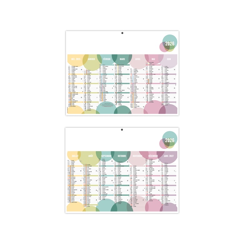 Calendrier mini contrecollé – 27×20,8cm – BANCAIRE – Image 4