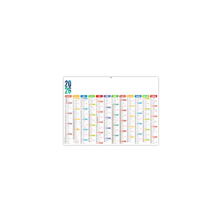 Calendrier mini contrecollé – 27×20,8cm – BANCAIRE – Image 6