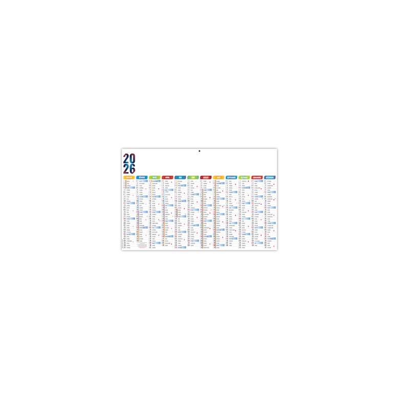 Calendrier mini contrecollé – 27×20,8cm – BANCAIRE – Image 5