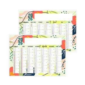Calendrier mini contrecollé – 27×20,8cm – BANCAIRE