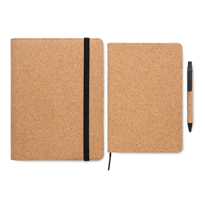 Conférencier A5 en liège avec stylo – fermeture élastique – ORIGIN – Image 4