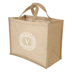 Sac shopping en jute et coton – 36x28x19cm – JUCO