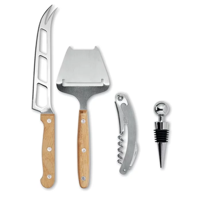 Set à fromage et vin en bambou – WINE&CHEESE – Image 3